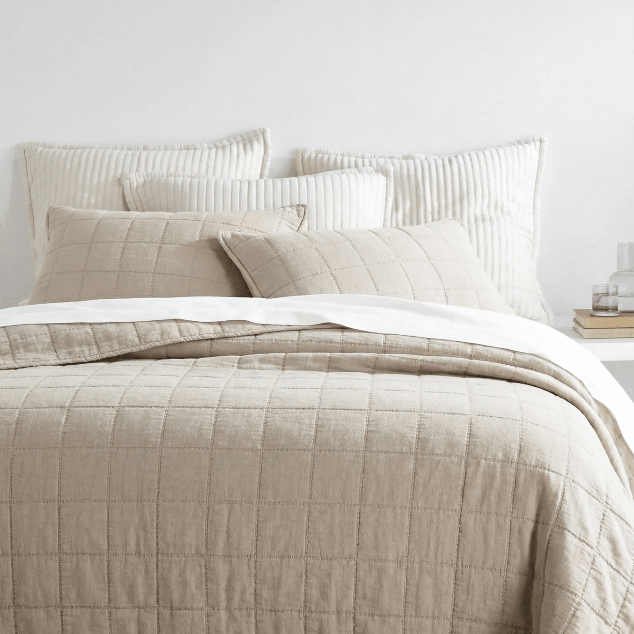 Monet Quilted Sham - Natural - Our Boat House