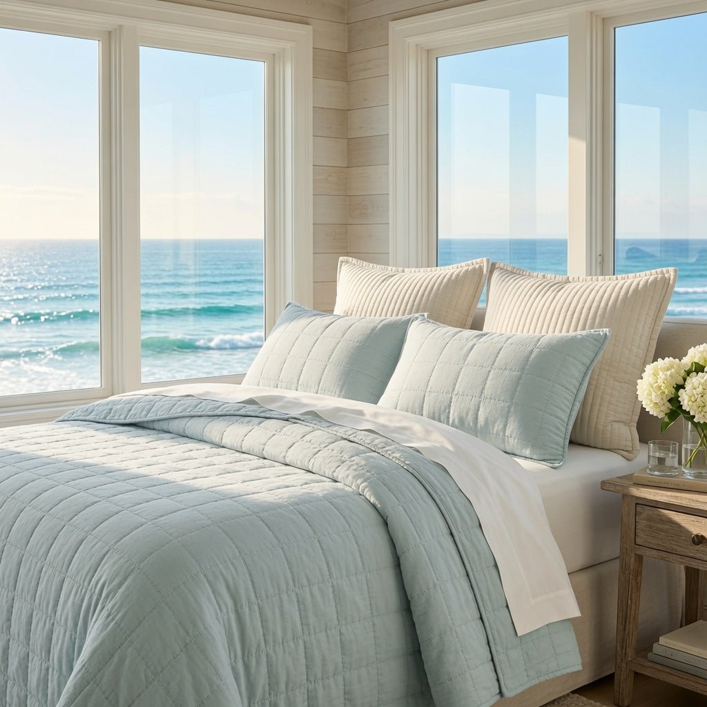 Monet Quilted Sham - Sky - Our Boat House
