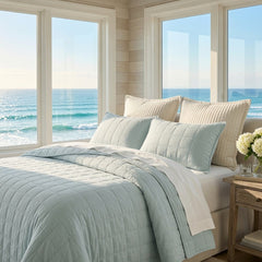 Monet Quilted Sham - Sky - Our Boat House