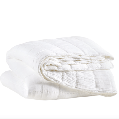 Monet White Quilted Coverlet - Our Boat House