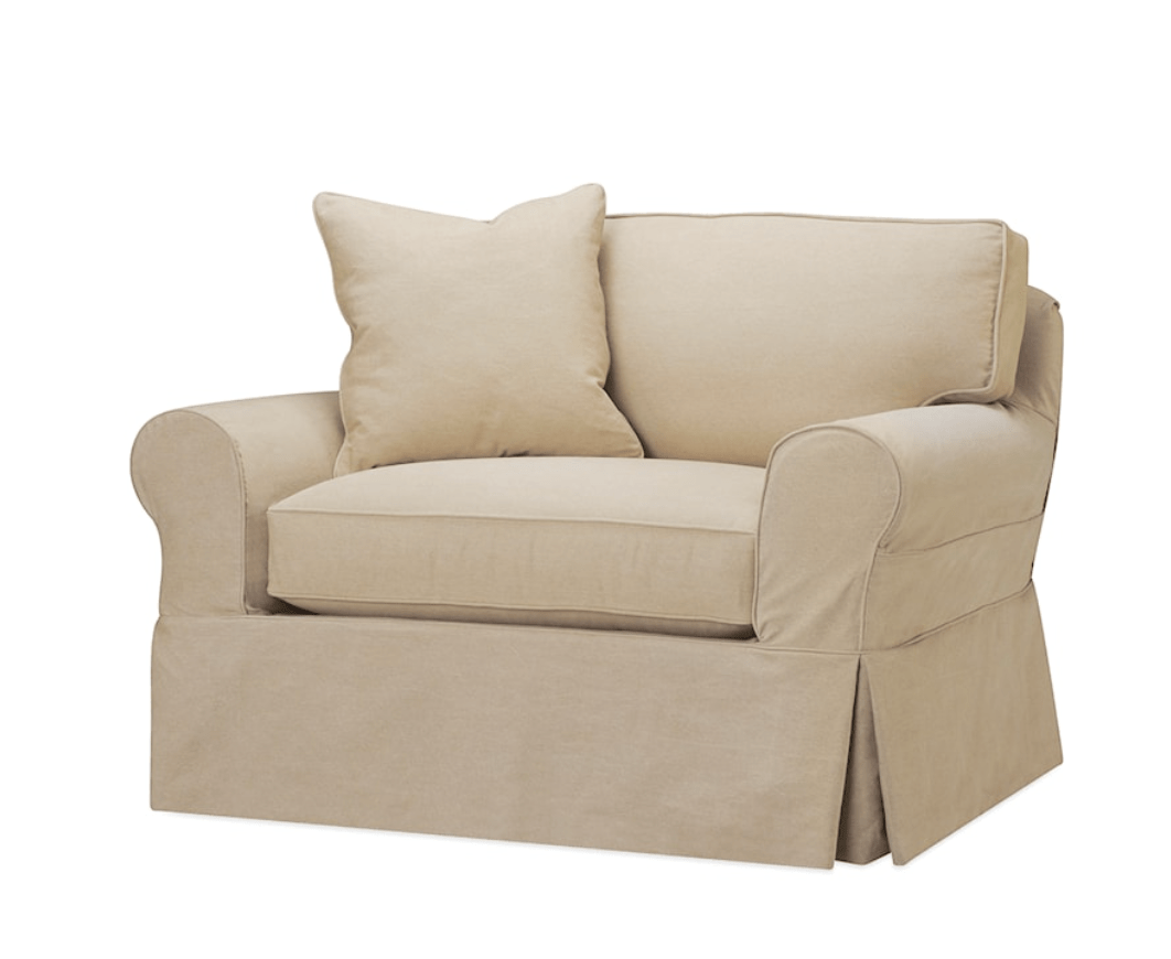 Montauk Shores 56in Slipcovered Chair & A Half - Our Boat House