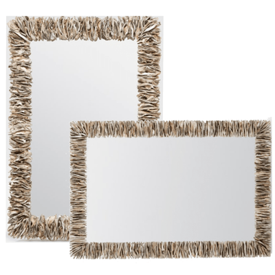 Montego Stacked Oyster Shell Mirror - Our Boat House