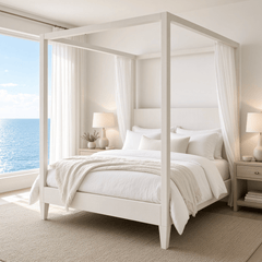Moonstone Bay Shagreen Bed - Vintage White - Our Boat House