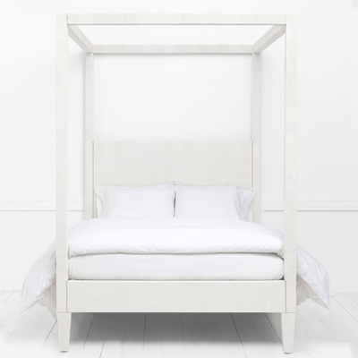 Moonstone Bay Shagreen Bed - Vintage White - Our Boat House