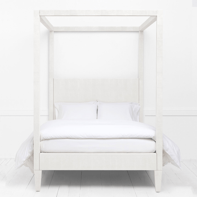 Moonstone Bay Shagreen Bed - Vintage White - Our Boat House