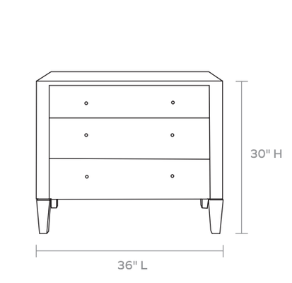 Moonstone Bay Vintage Shagreen Chest - French Gray - Our Boat House