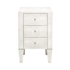 Moonstone Bay Vintage Shagreen Nightstand- French Gray (Two Sizes) - Our Boat House
