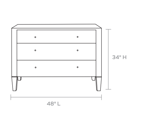 Moonstone Bay Vintage Shagreen Petite Dresser - French Gray - Our Boat House