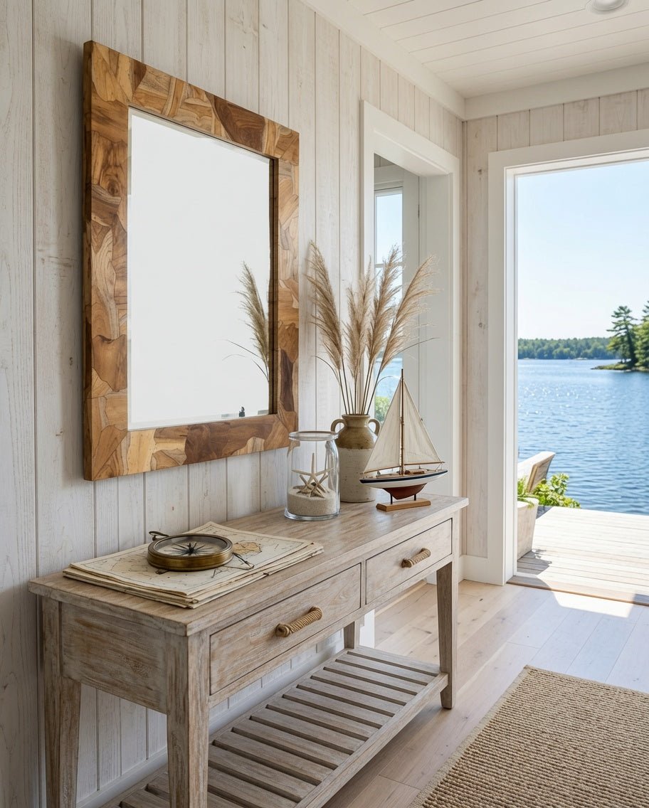 Muriel Teak Mirror - Our Boat House
