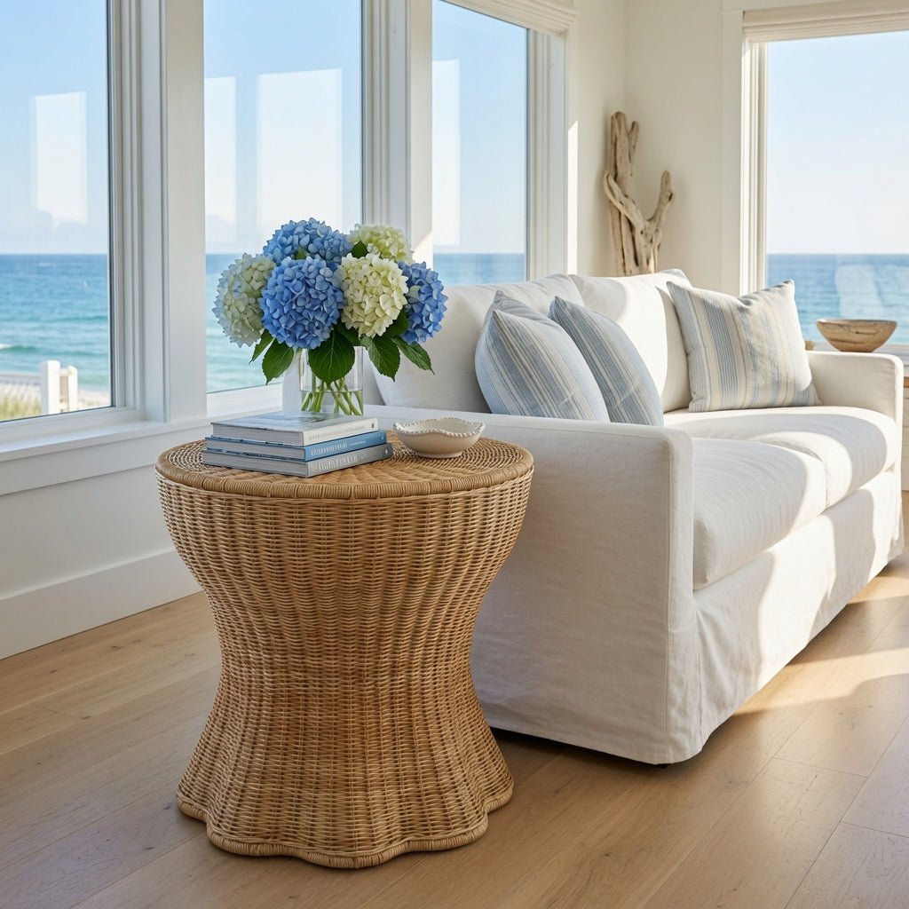 Nags Head Rattan Side Table - Our Boat House