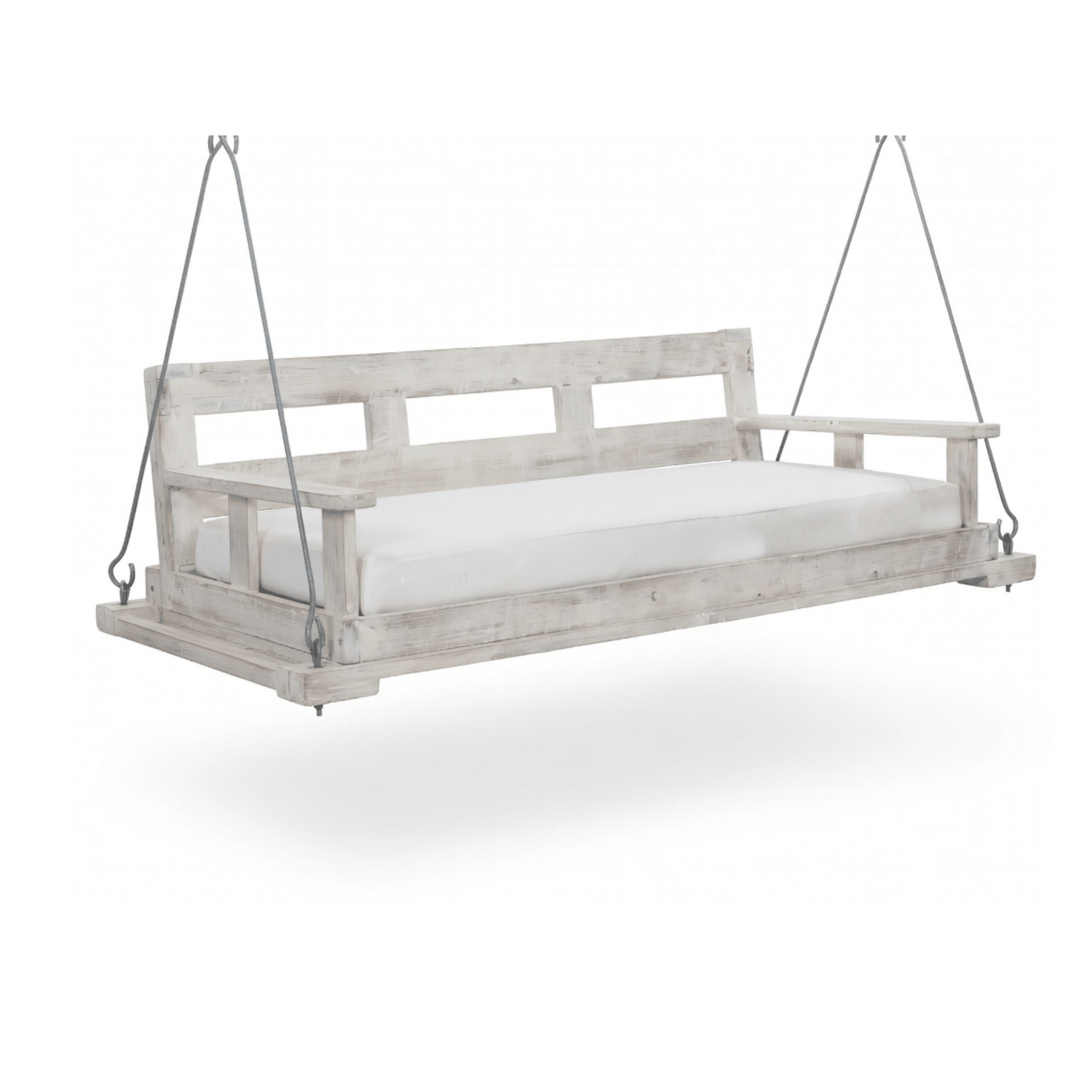 Nantucket Shores Hanging Day Bed with Back (Iron) - Our Boat House