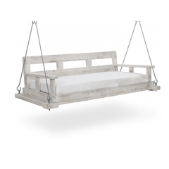 Nantucket Shores Hanging Day Bed with Back (Iron) - Our Boat House