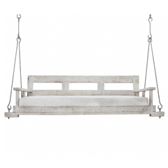 Nantucket Shores Hanging Day Bed with Back (Iron) - Our Boat House