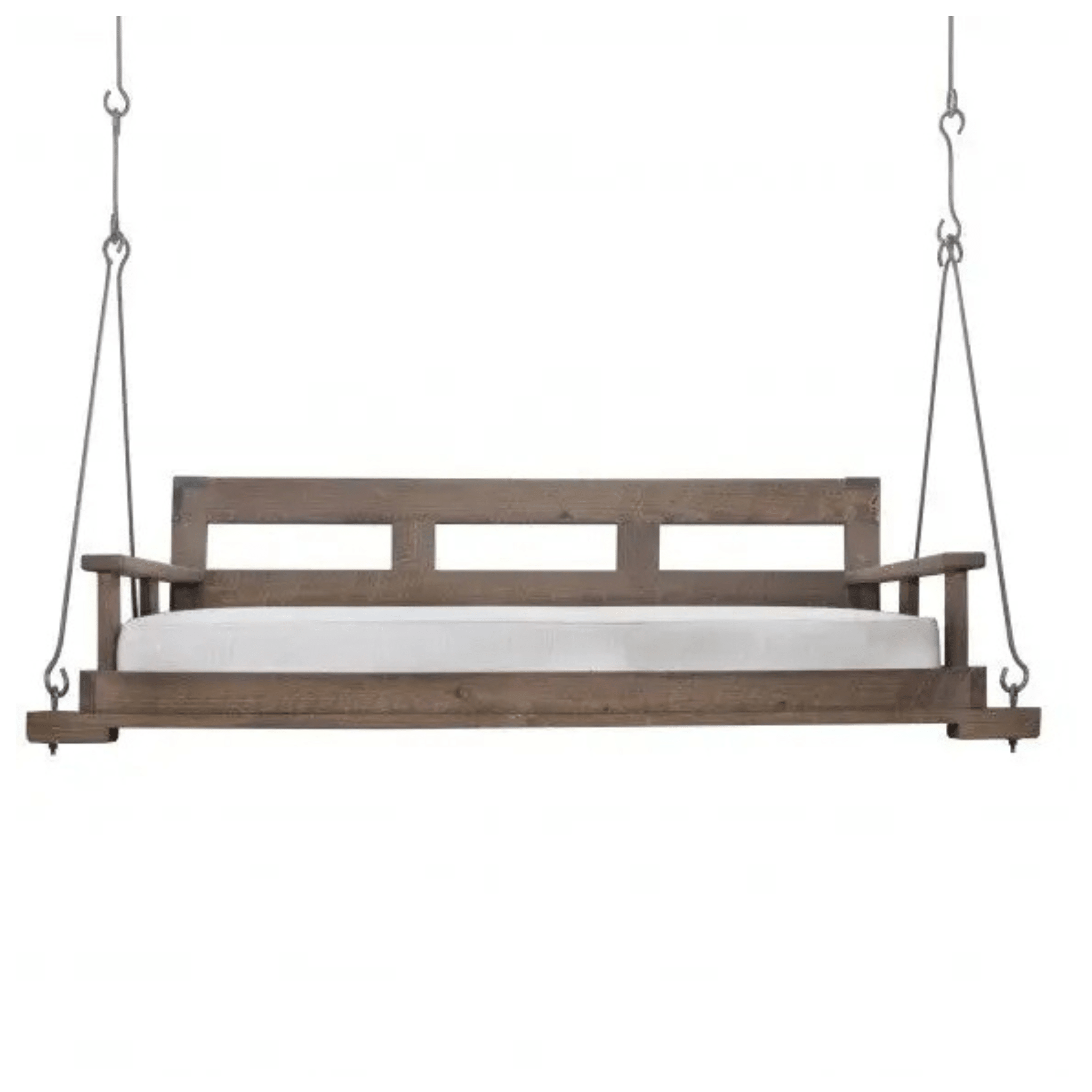 Nantucket Shores Hanging Day Bed with Back (Iron) - Our Boat House