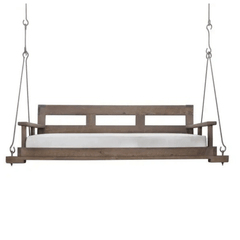 Nantucket Shores Hanging Day Bed with Back (Iron) - Our Boat House
