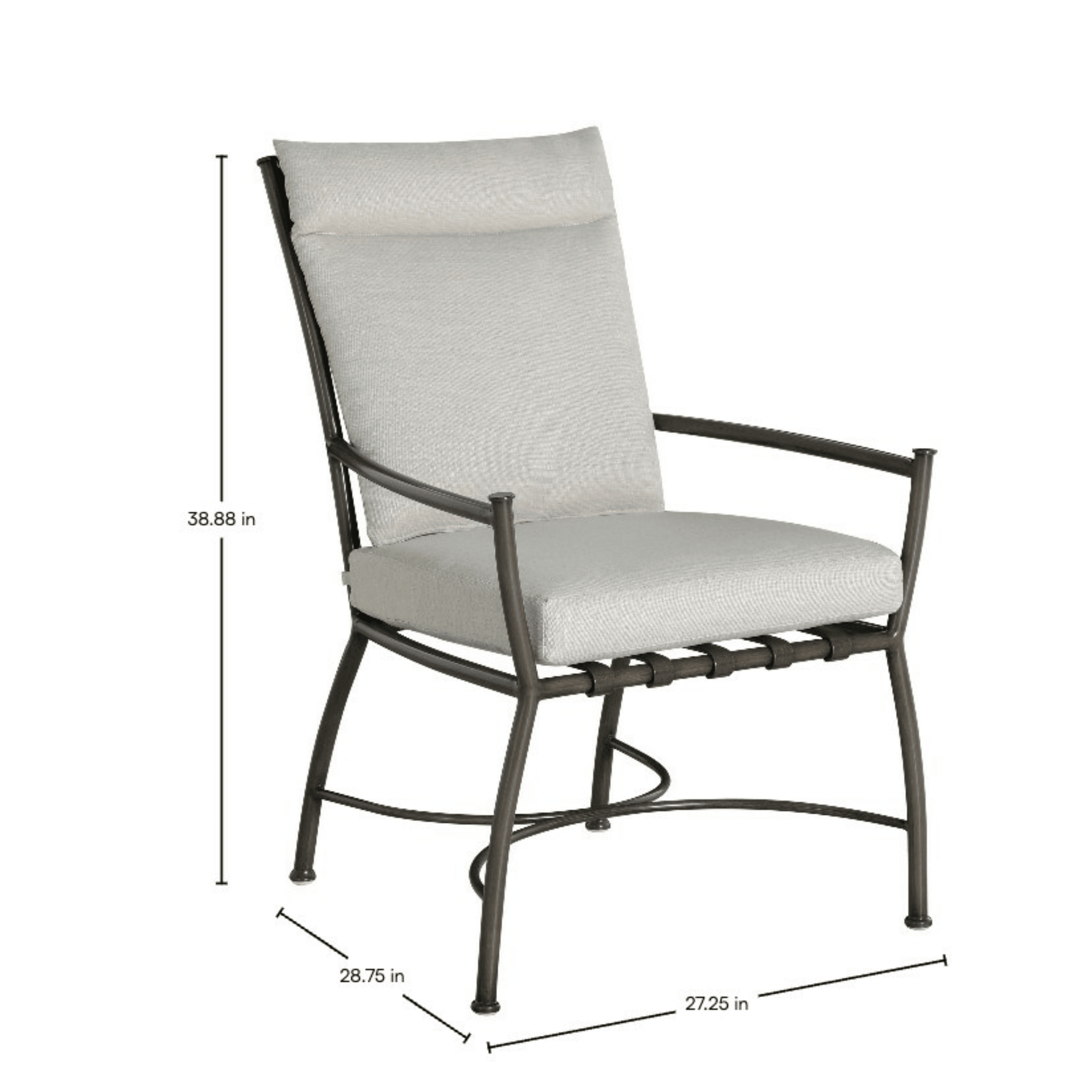 Naples Aluminum Dining Arm Chair - Our Boat House