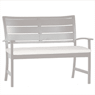 Narragansett Outdoor Bench - Wrought Aluminum Oyster - Our Boat House