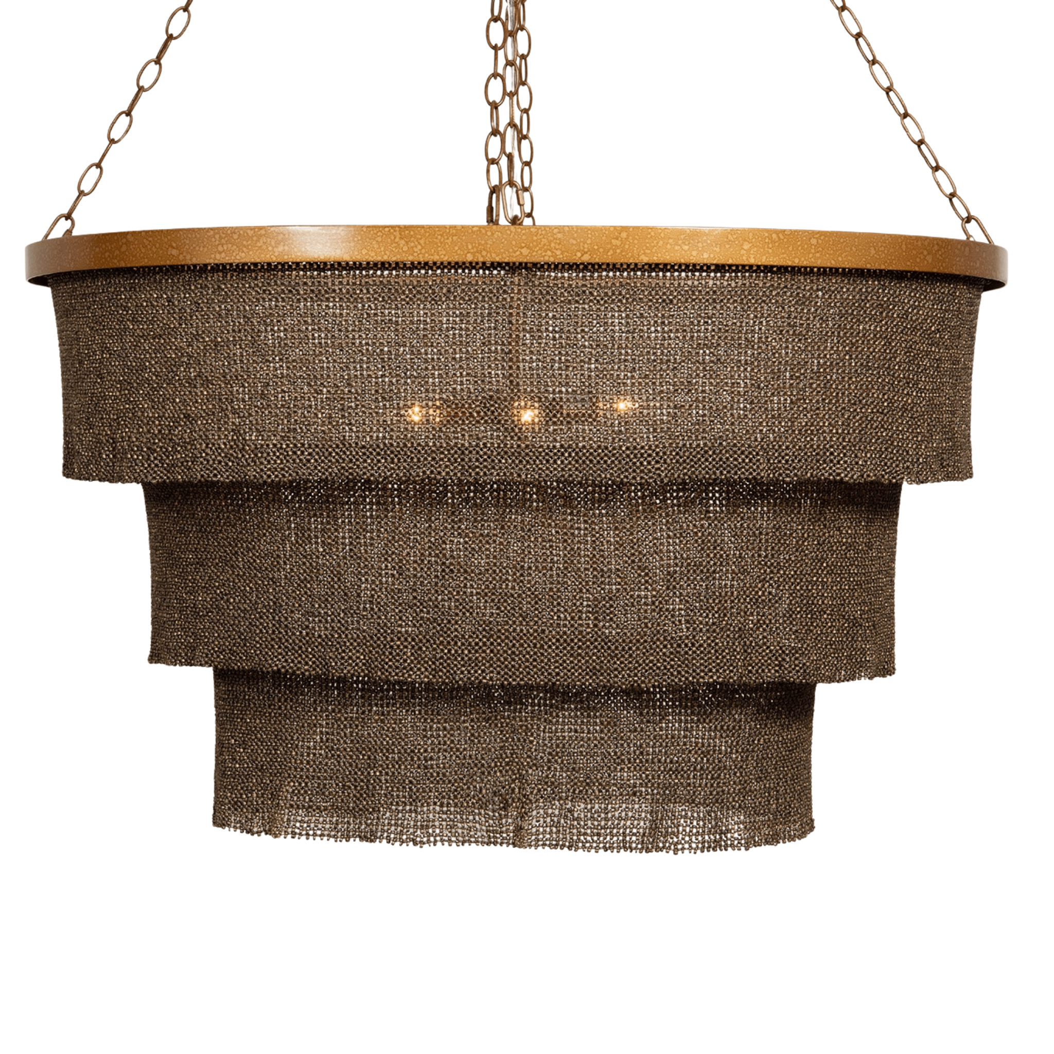 Nashua Coco Bead Oval Chandelier - Bronze & Gold - Our Boat House