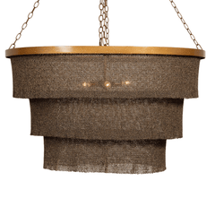 Nashua Coco Bead Oval Chandelier - Bronze & Gold - Our Boat House