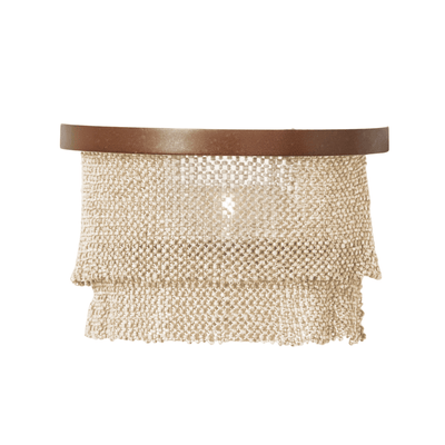 Nashua Coco Bead Sconce - Natural & Gold - Our Boat House