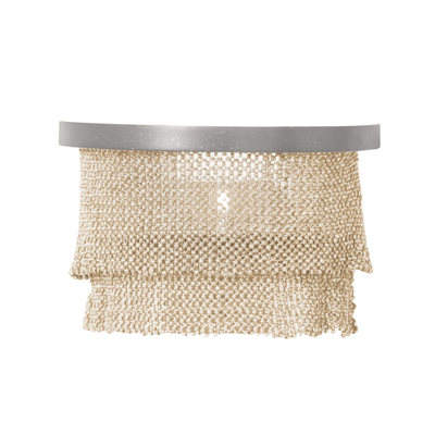 Nashua Coco Bead Sconce - Natural & Silver - Our Boat House