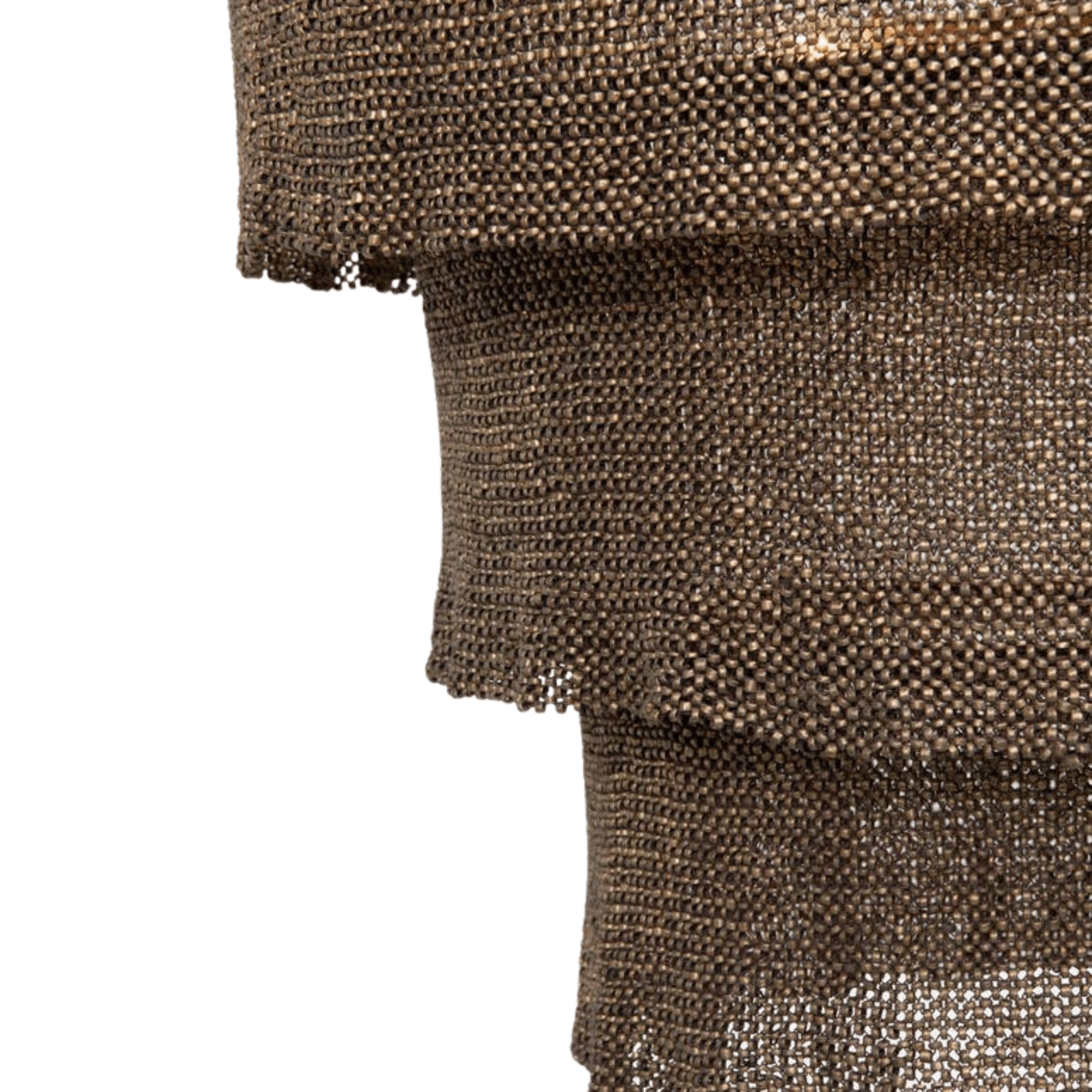 Nashua Coco Bead Three Tier Chandelier - Bronze & Gold - Our Boat House