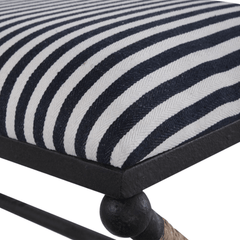 Naxos Iron & Rope Striped Bench - Large - Our Boat House