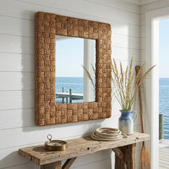 New Castle Water Hyacinth Mirror - Our Boat House