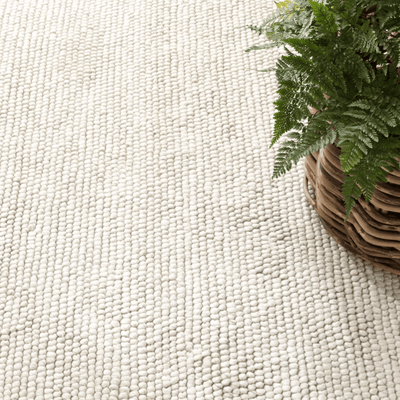 Niels Handwoven Wool/Viscose Rug - Ivory - Our Boat House