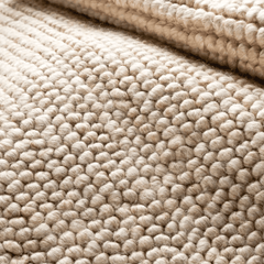 Niels Handwoven Wool/Viscose Rug - Latte - Our Boat House