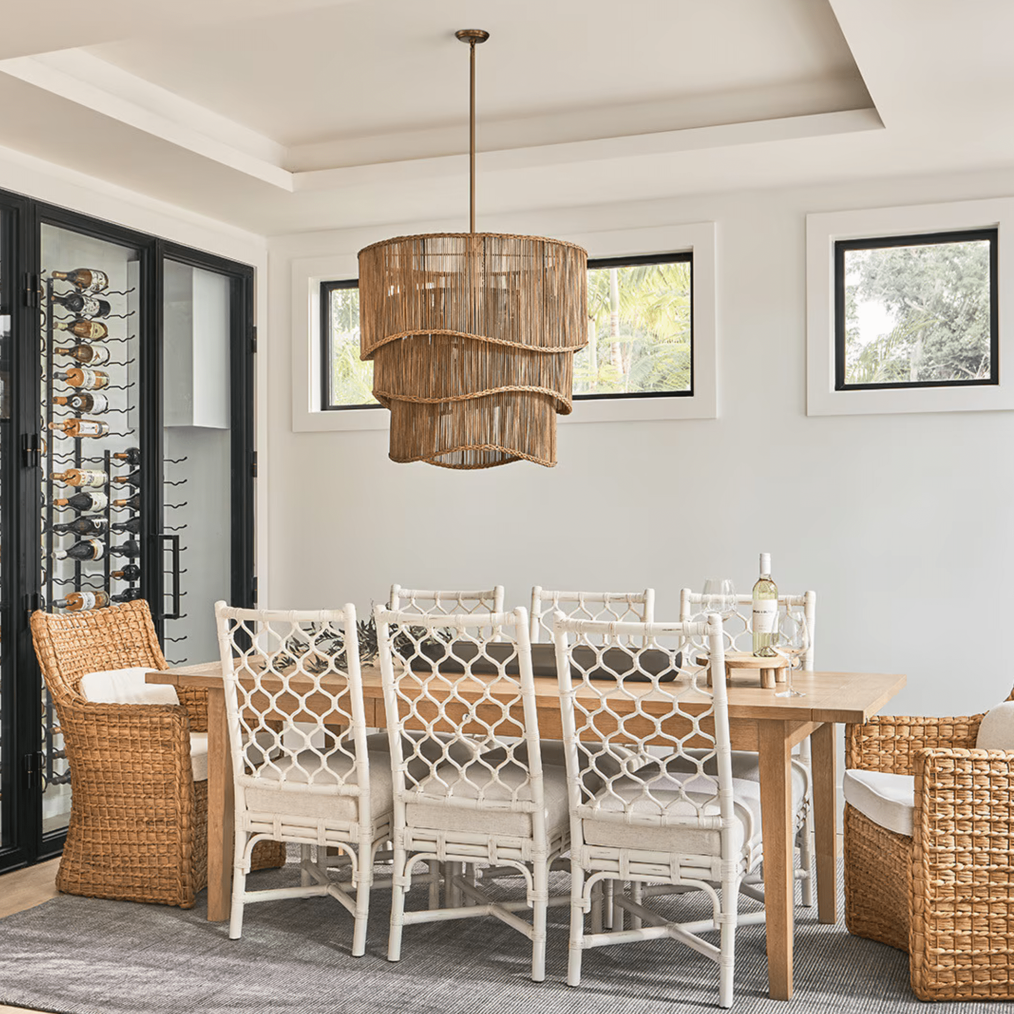 Nimes Rattan Chandelier - coastal inspired home furnishing lifestyle