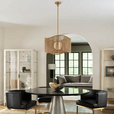 Nimes Rattan Drum Pendant - Our Boat House