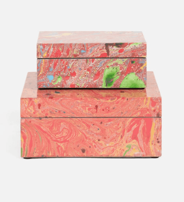 Nola Pink Decorative Boxes - Our Boat House