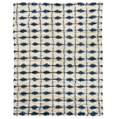 Noma Handwoven Wool Rug - Blue & Ivory - Our Boat House