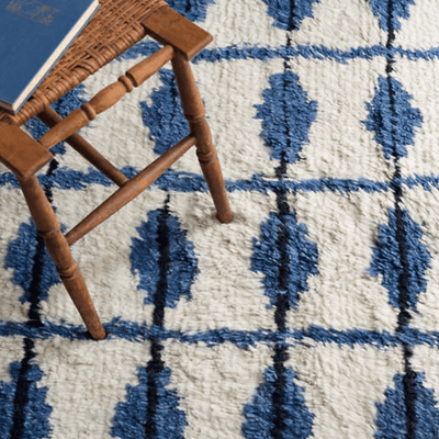 Noma Indigo Wool Woven Rug - Our Boat House