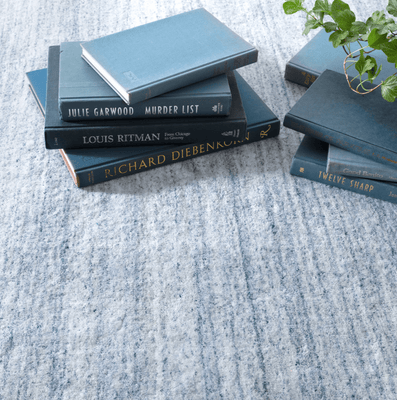 Nordic Blue Loom Knotted Rug - Our Boat House