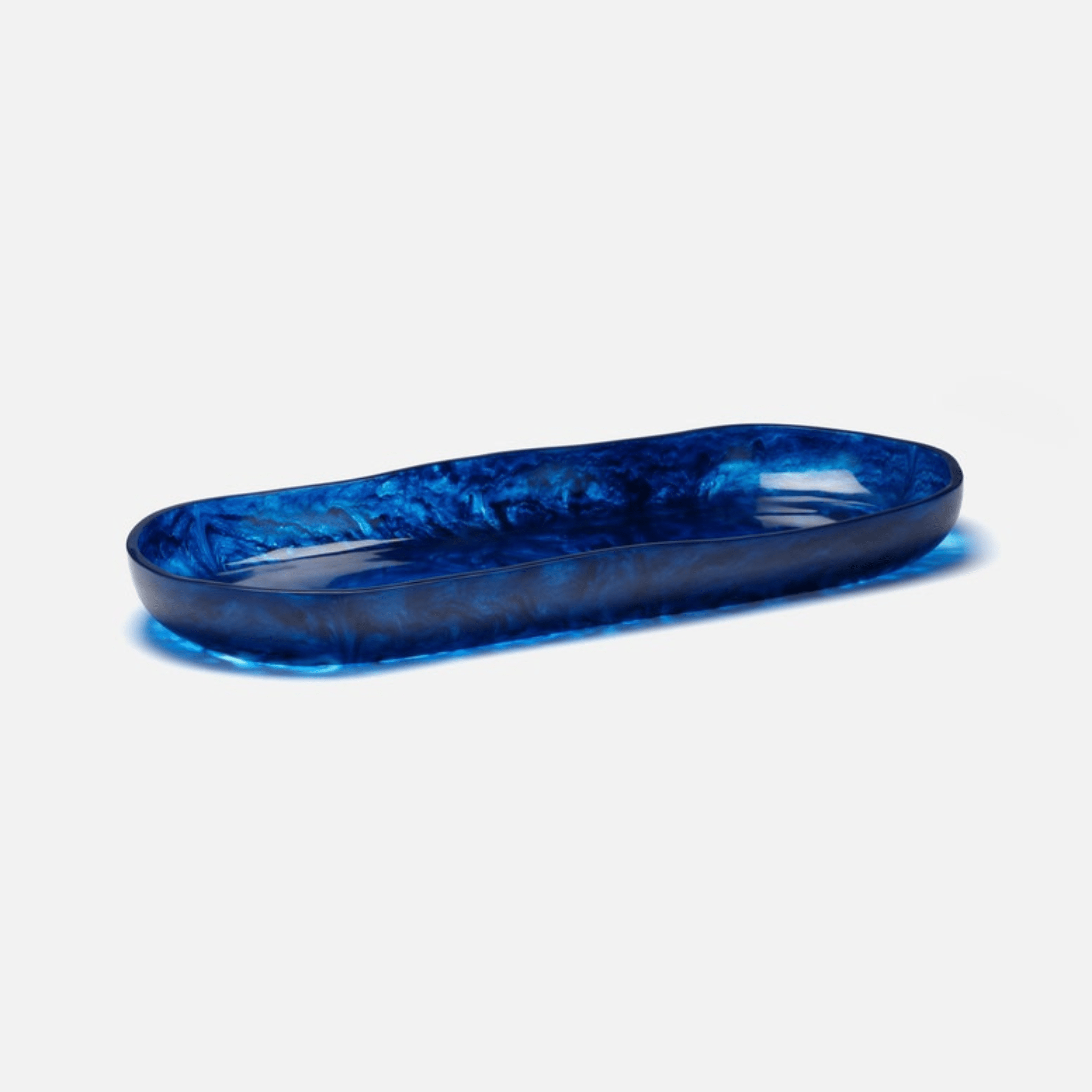 Ocean City Cobalt Blue Tray - Two Sizes - coastal inspired home furnishing