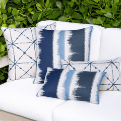 Ocean Escape Indigo Indoor/Outdoor Pillow - Our Boat House