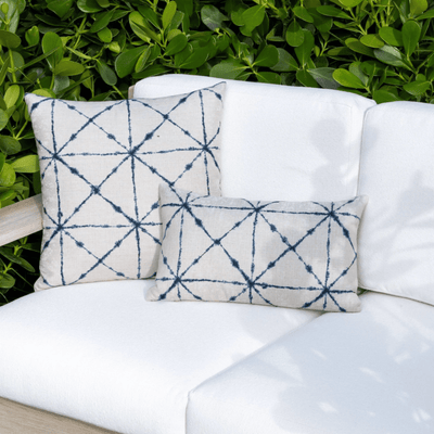 Ocean Escape Indigo Indoor/Outdoor Pillow - Our Boat House