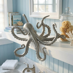 Octopus Pewter Shelf Decor - Our Boat House