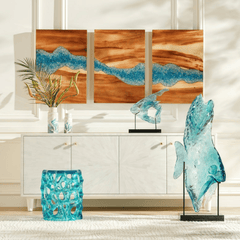 Oleander Triptych Wall Decor - Our Boat House