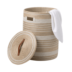 Olinda Natural/White Hamper - Two Sizes - Our Boat House