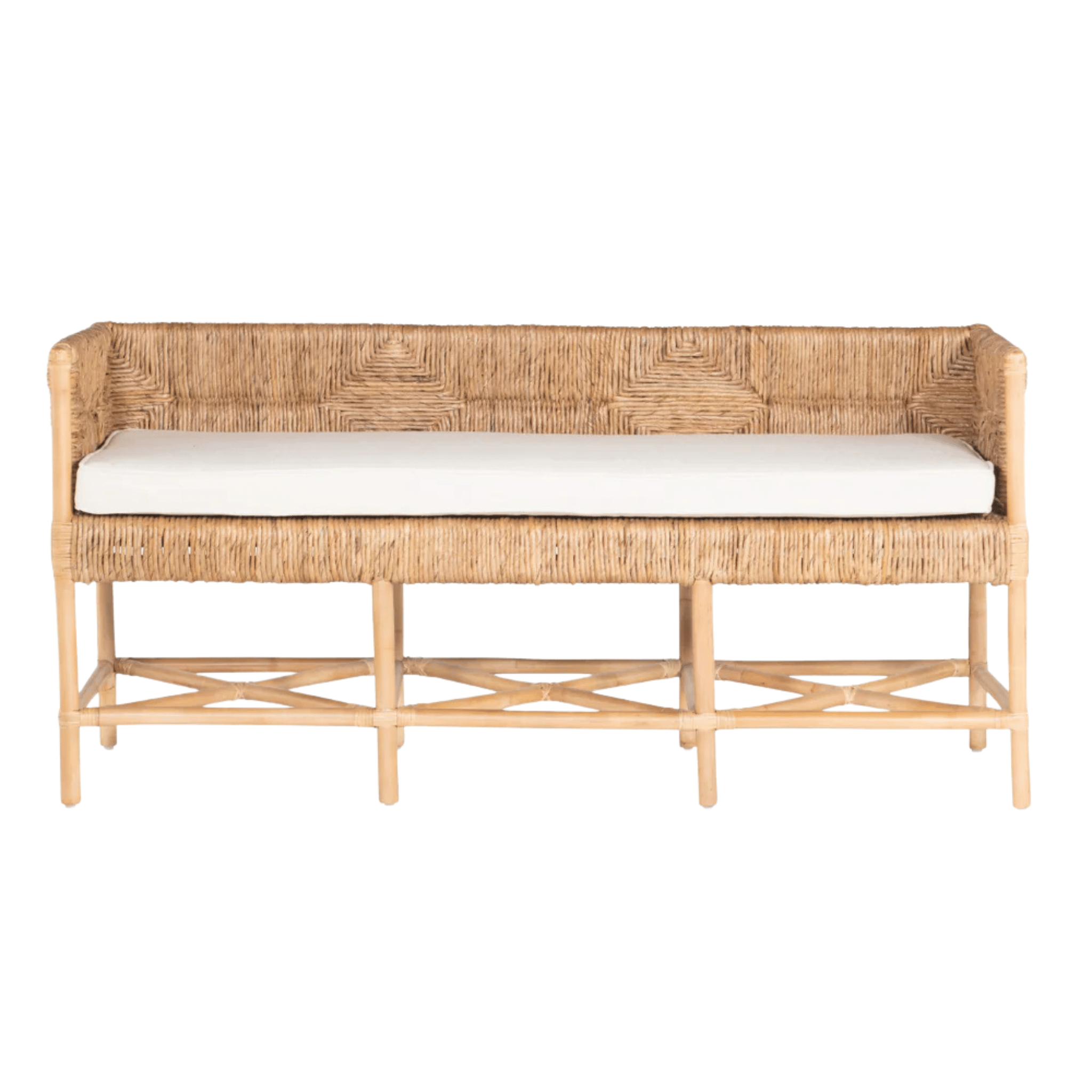 Ormond Beach Rattan Bench - Our Boat House