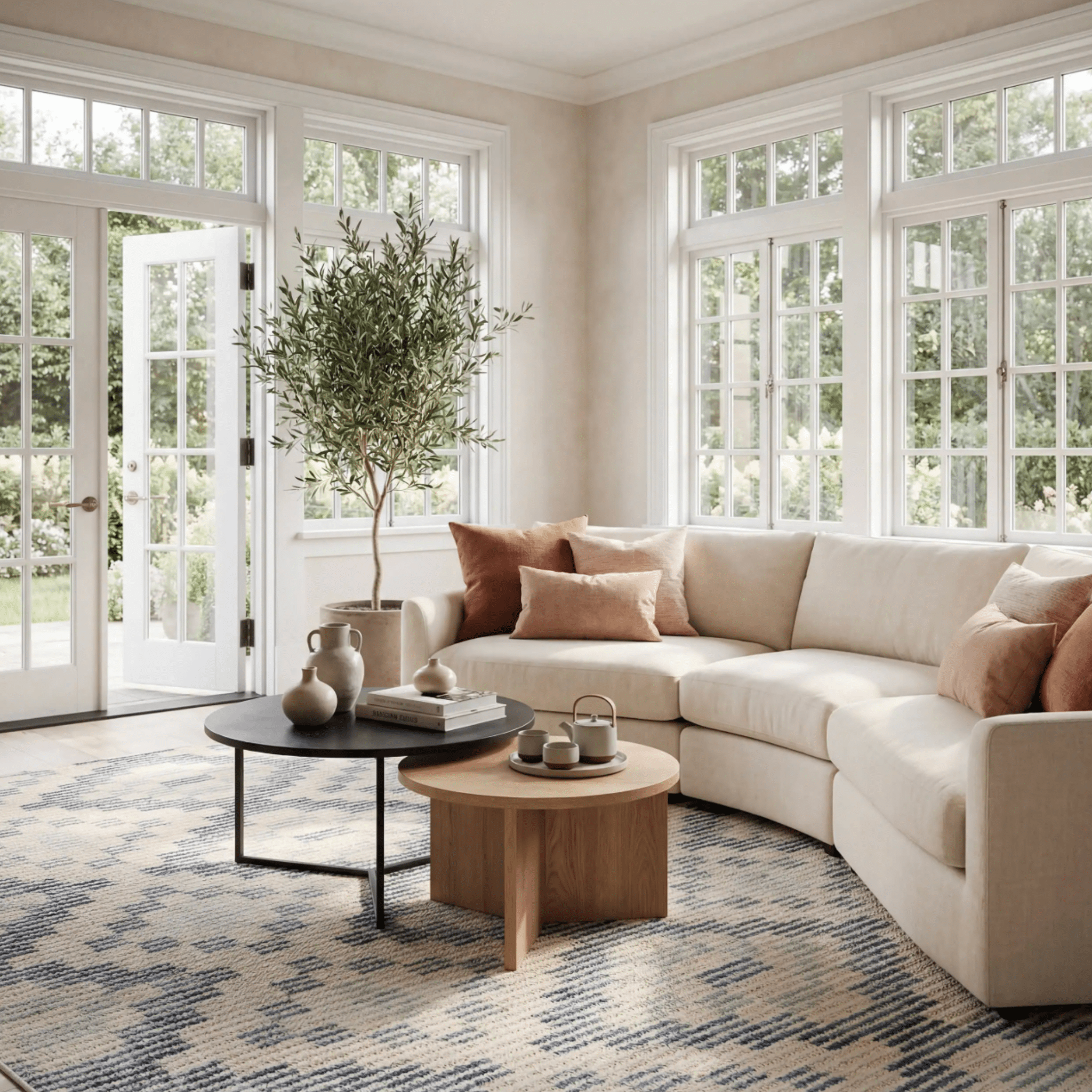 Orzalla Southwestern Diamond Washable Rug - Blue - coastal inspired home furnishing lifestyle