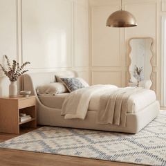 Orzalla Southwestern Diamond Washable Rug - Blue - Our Boat House