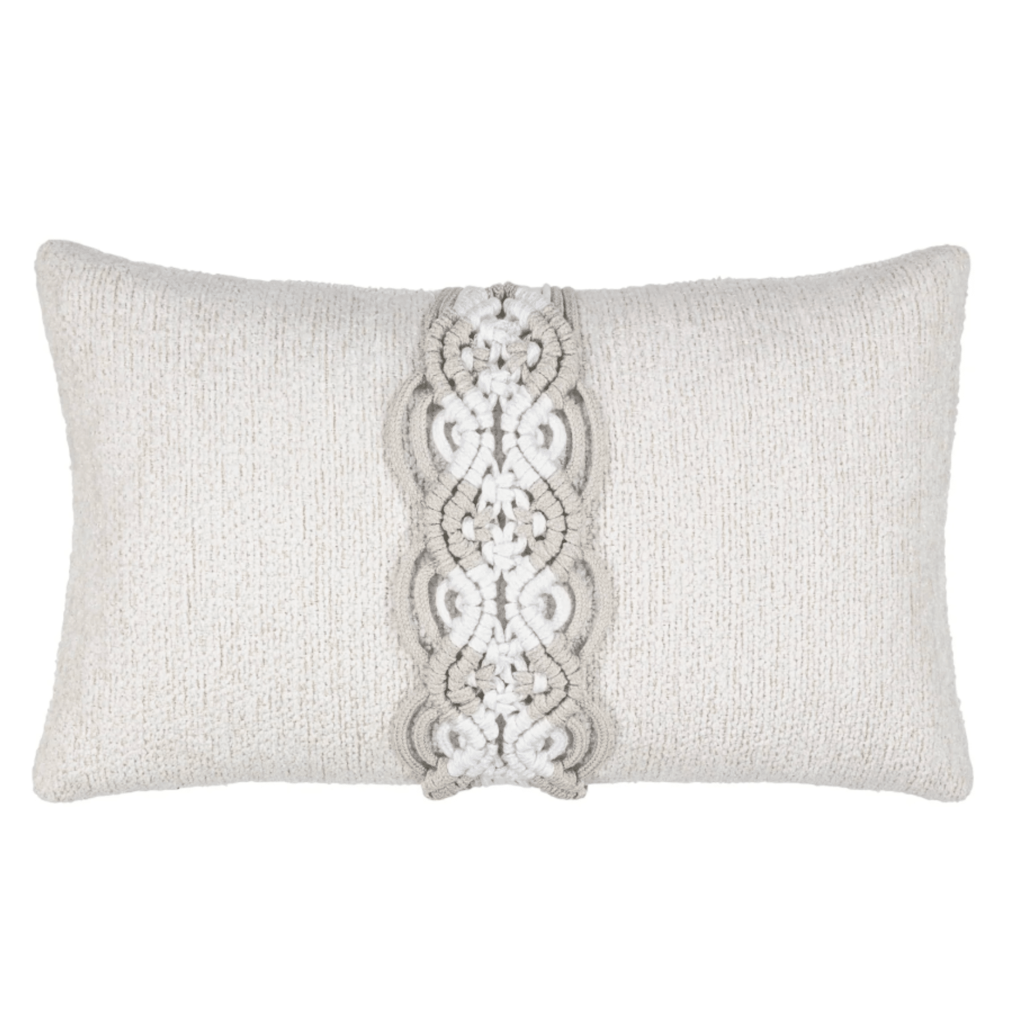Oyster Macrame Indoor/Outdoor Pillow - Our Boat House