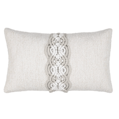 Oyster Macrame Indoor/Outdoor Pillow - Our Boat House