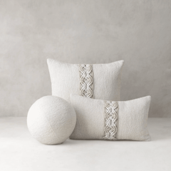 Oyster Macrame Indoor/Outdoor Pillow - Our Boat House