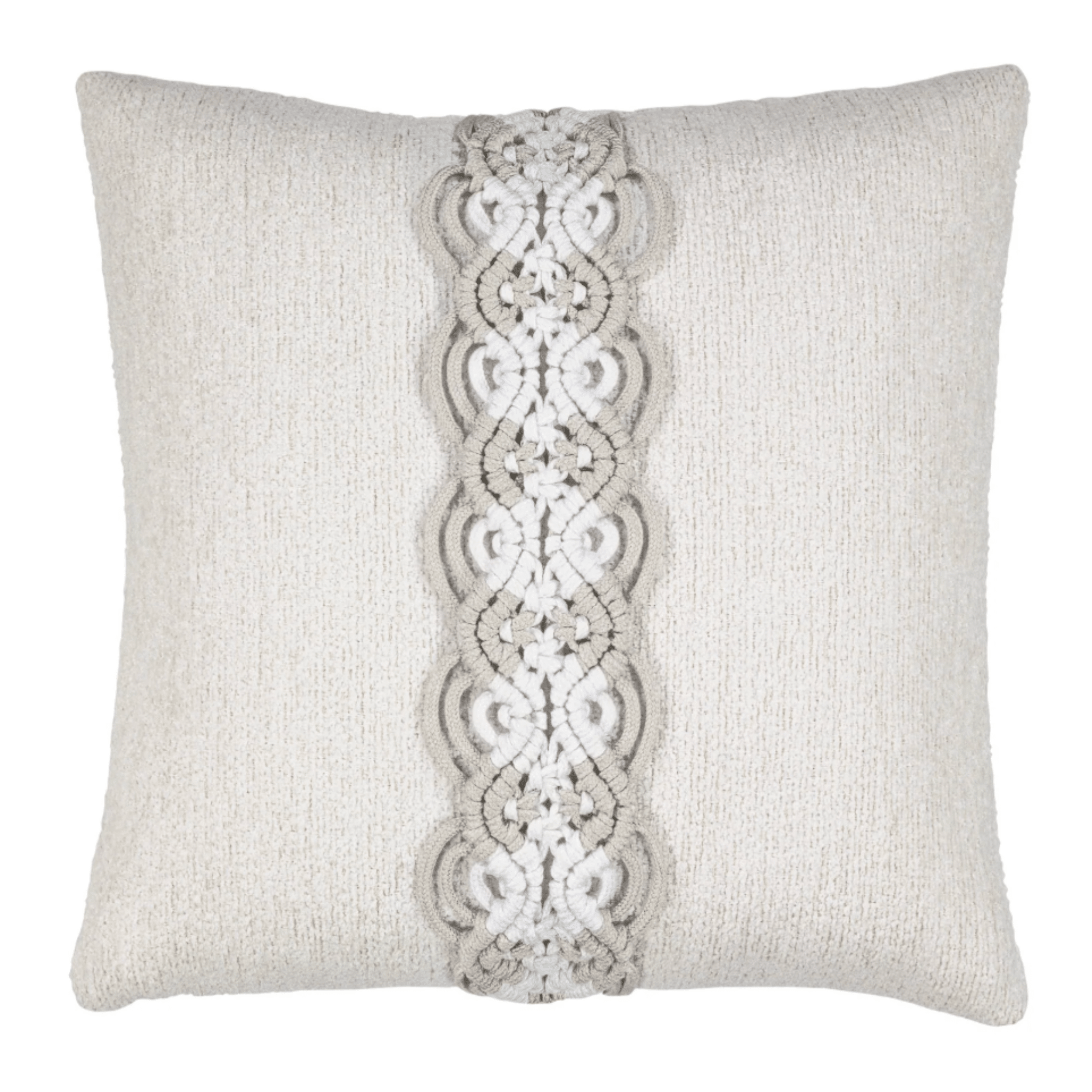 Oyster Macrame Indoor/Outdoor Pillow - Our Boat House