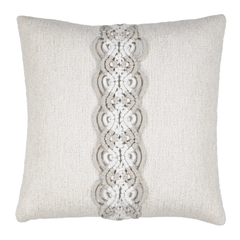 Oyster Macrame Indoor/Outdoor Pillow - Our Boat House